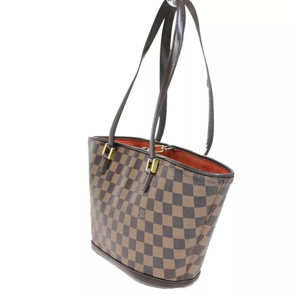 LOUIS VUITTON Manosque PM Shoulder Tote Bag Damier Leather Brown - Picture 7 of 7